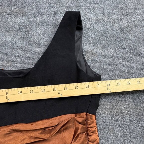 Jessica Howard Dress‎ 12 Black Copper Waist Tie New Years Eve Event Party Prom - Picture 7 of 14